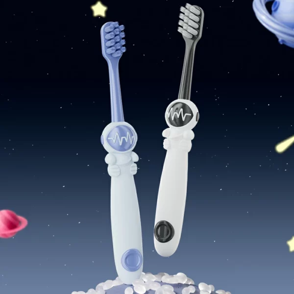 Dr.Baek KR048 Kids Toothbrush – Ultra-Soft 0.01mm Bristles, Space Astronaut Theme, 6-Pack Gift Box