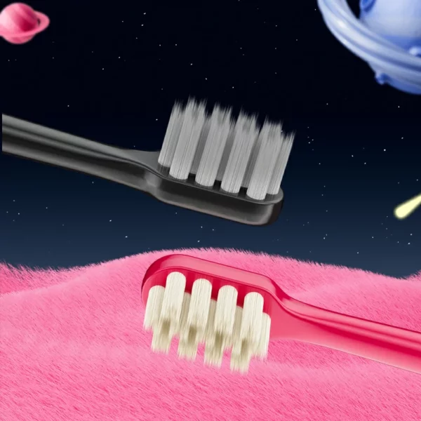 Dr.Baek KR048 Kids Toothbrush – Ultra-Soft 0.01mm Bristles, Space Astronaut Theme, 6-Pack Gift Box