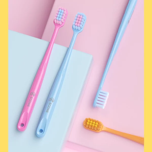 ECOME E905 Ultra-Soft Toothbrush 3-Pack – Deep Cleaning for Sensitive Gums