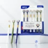 3-Sided Ultra-Soft PBT Toothbrush – BPA-Free, Triple-Head (6-Pack)