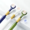 3-Sided Ultra-Soft PBT Toothbrush – BPA-Free, Triple-Head (6-Pack)