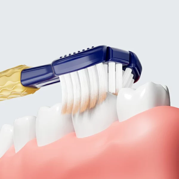 3-Sided Ultra-Soft PBT Toothbrush – BPA-Free, Triple-Head (6-Pack)