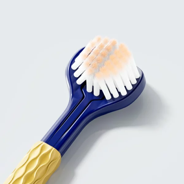 3-Sided Ultra-Soft PBT Toothbrush – BPA-Free, Triple-Head (6-Pack)