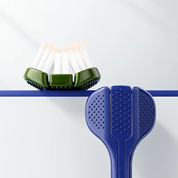 3-Sided Ultra-Soft PBT Toothbrush – BPA-Free, Triple-Head (6-Pack)