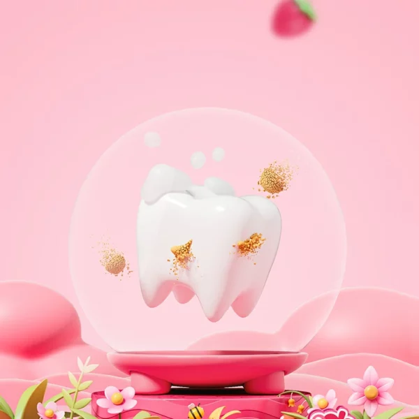 Strawberry Bear Cartoon Toothbrush