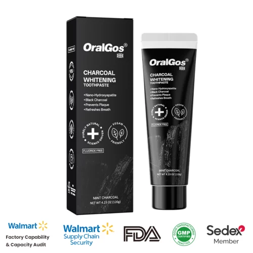 UK Fluoride‑Free Mint Bamboo Black Charcoal Toothpaste